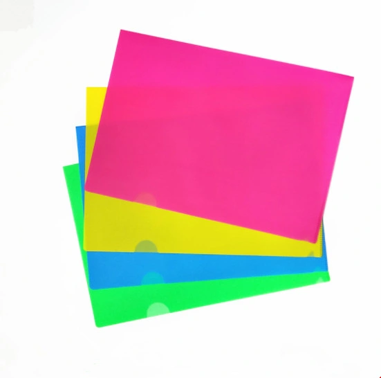 Free Sample PP Plastic L Shape File Folder for A4