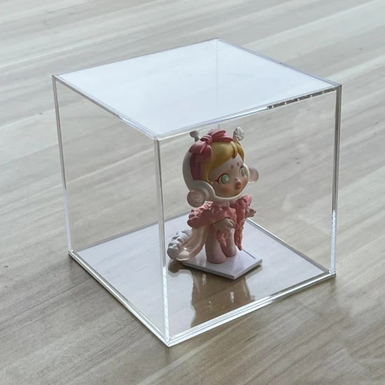 Modelo de brinquedo artesanal caixa de plástico transparente display contador caixa para perfume e cosméticos